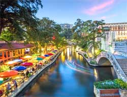 san antonio riverwalk evening photo